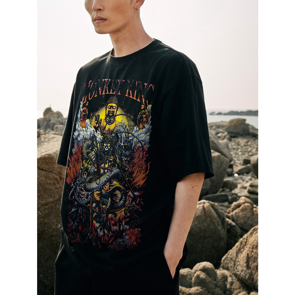 Áo Thun Unisex Tôn Ngộ Không Đấu Chiến Thắng Phật Underground Vải Cotton Cao Cấp Nam Nữ Form Mỹ Rộng Local Brand MVR