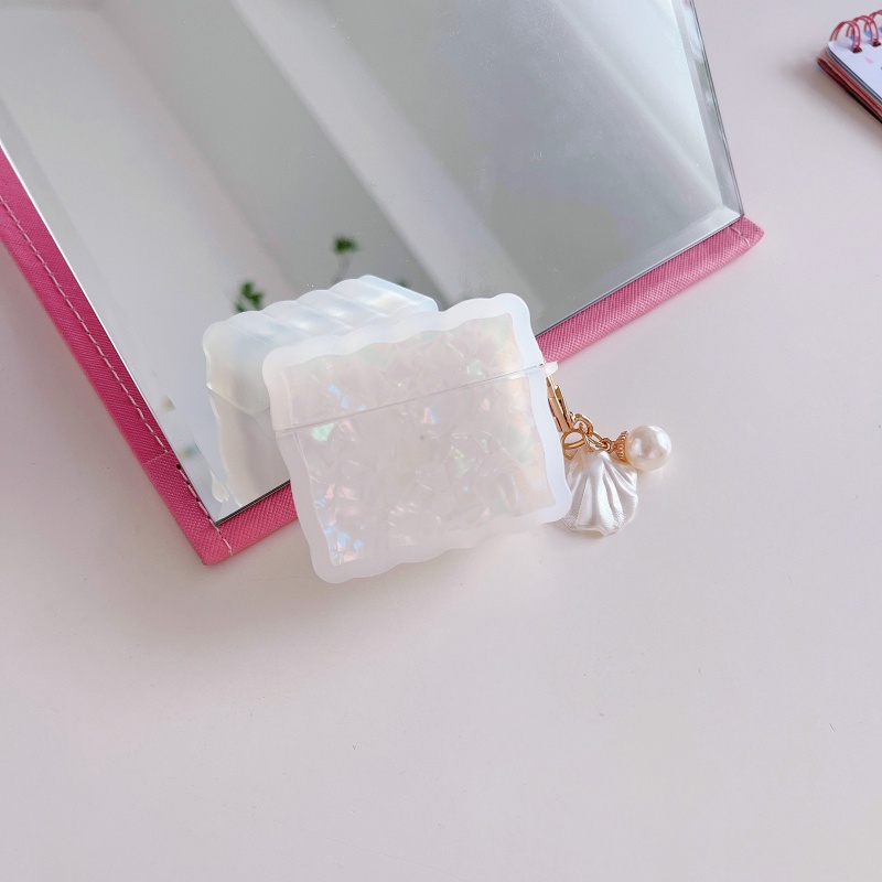 Vỏ Bảo Vệ Hộp Sạc Tai Nghe Apple AirPods 1 2 3 Pro Đính Ngọc Trai Sang Trọng