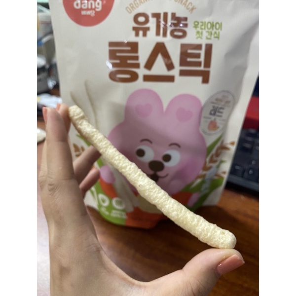 [NEW] Bebedang - Bánh ăn dặm gạo lứt hữu cơ hình que sắc màu dài 13cm 30g (7m+)