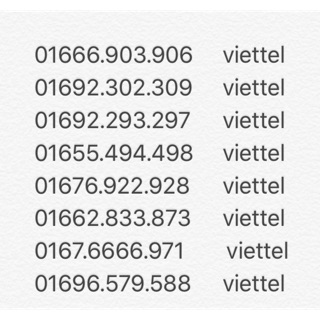 SIM SỐ ĐẸP VIETTEL KHUYẾN MÃI ĐỒNG GIÁ 300k/Sim