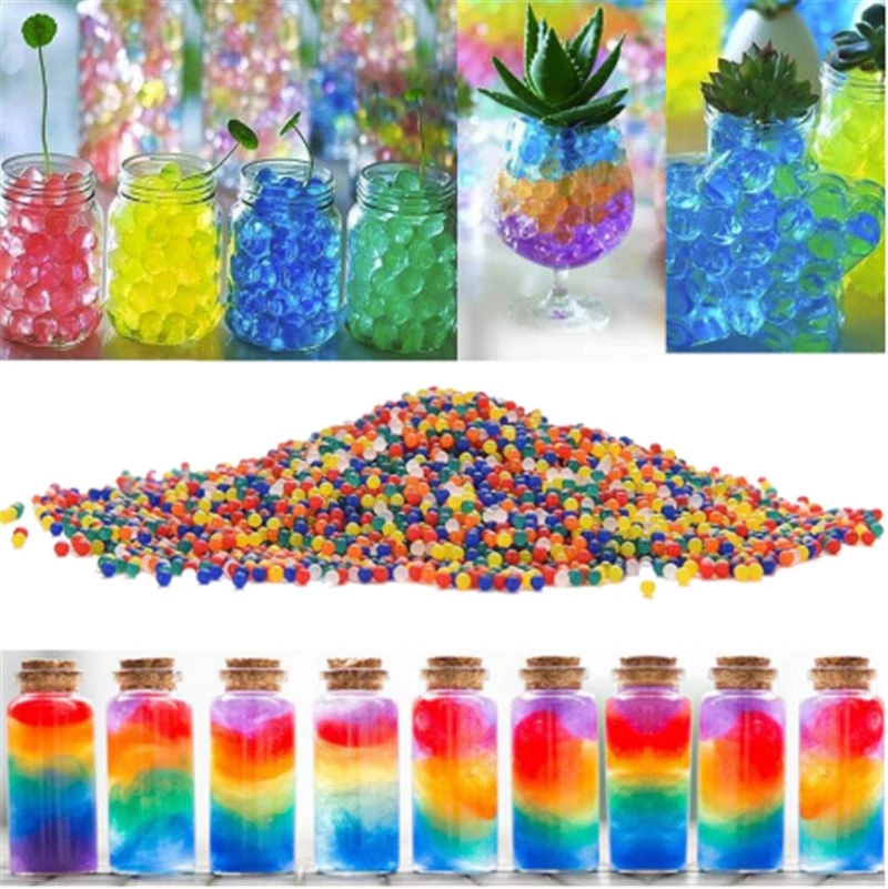 Set 1000 hạt nở thủy tinh màu trong suốt đa năng