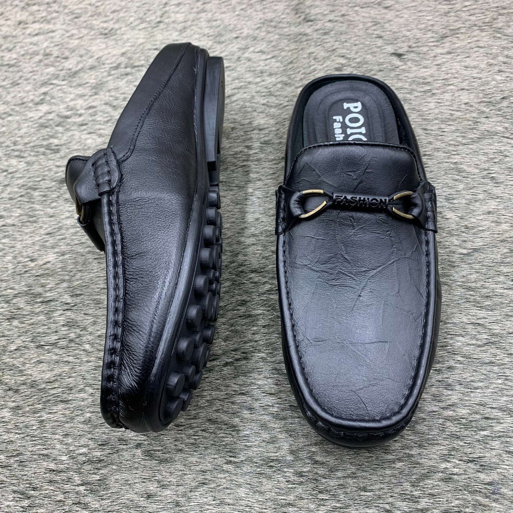 Giầy sục nam da bò siêu mềm lót thấm hút mồ hôi