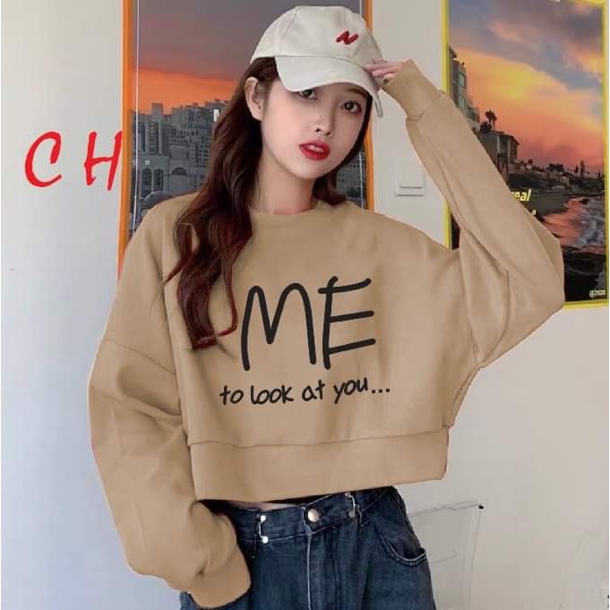 Áo croptop Me To Look dài tay BIGOMALL