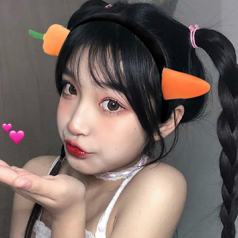 Băng Đô Cài Tóc Hình Củ Cà Rốt Cá Mập Dễ Thương Cho Nữ