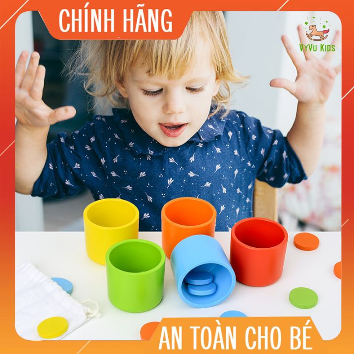 Cốc phân loại xu theo màu sắc♥️ CHÍNH HÃNG♥️ ĐỒ CHƠI GIÁO DỤC♥️ giúp bé phát triển tốt óc sáng tạo