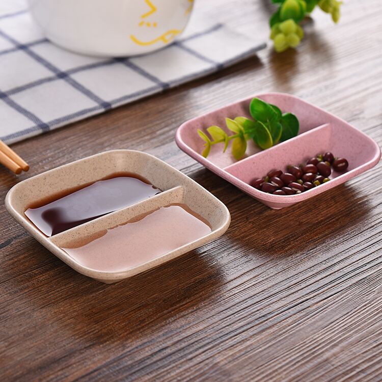 Đĩa Đựng Nước Chấm Hai Ngăn Phong Cách Nhật Bản