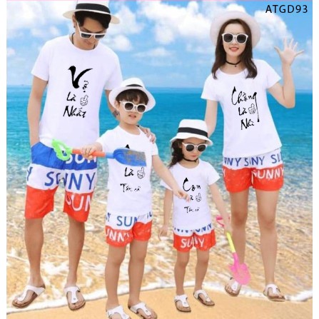 ÁO THUN GIA ĐÌNH IN CHỮ DÀNH CHO BỐ MẸ VÀ CON CỰC HOT ĐỦ MÀU ĐỦ SIZE - ATGD93