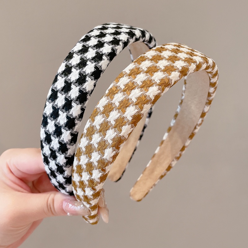 Băng Đô Cài Tóc Bản Rộng Họa Tiết Kẻ Sọc Thời Trang Cho Nữ