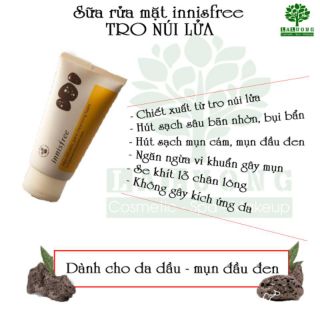 Sữa rửa mặt tro núi lửa Innisfree