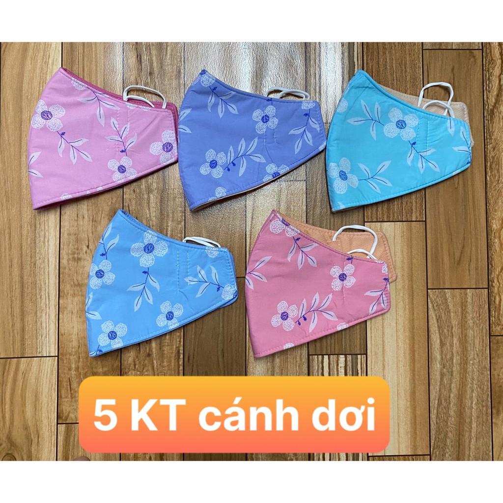 5 hoặc 10 Khẩu trang vải ton bông , loại cánh dơi ,3 lớp , thượng hiệu TUẤN ANH , giao nhiều màu ngẫu nhiên ,ảnh thật