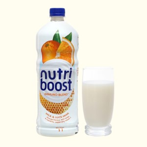 Thùng 6 Chai Sữa NutriBoost Hương Cam 1L/chai - Sữa trái cây giải khát - Thức uống dinh dưỡng - Cho ngày dài năng động