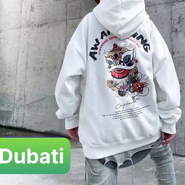 ÁO KHOÁC NỈ IN HỌA TIẾT KÌ LÂN, ÁO HOODIE NAM NỮ CHẤT NỈ SIÊU DÀY DẶN - DUBATI FASHION