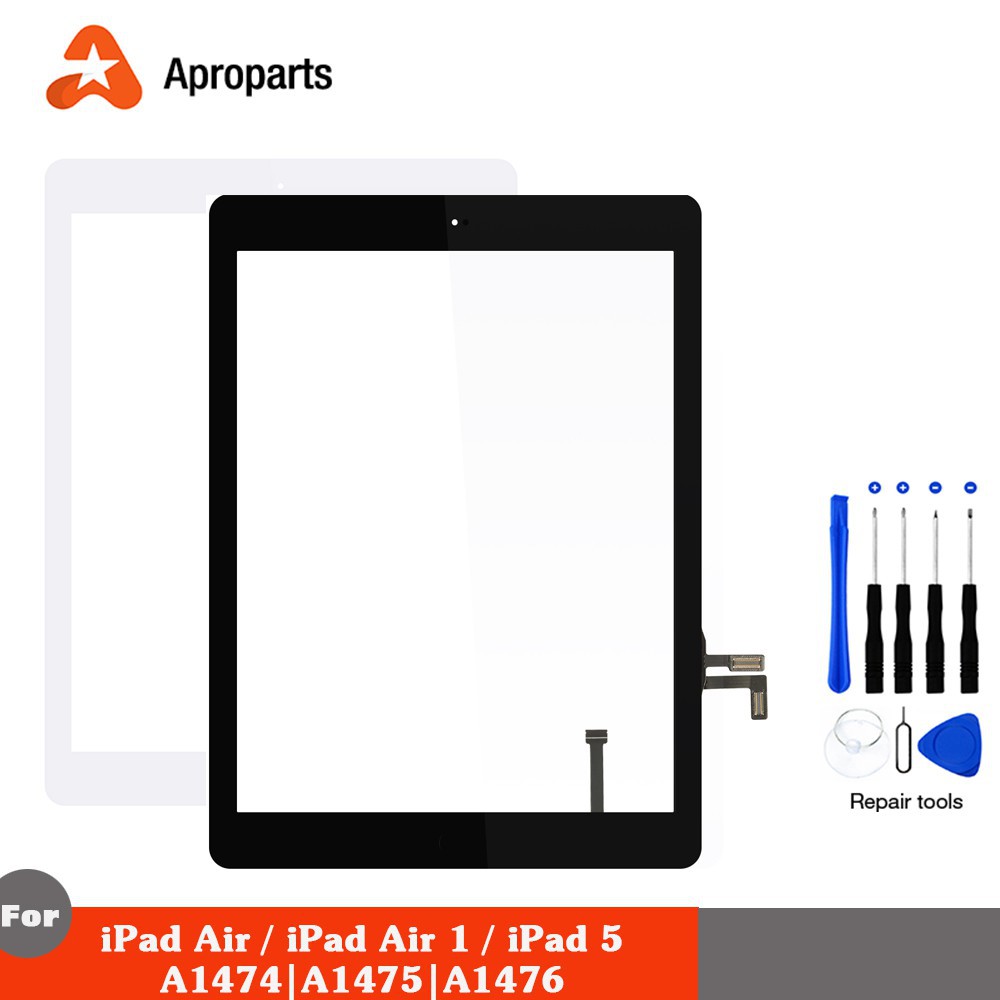 Đối với iPad Air 1 Màn hình cảm ứng Dành cho iPad 5 Mặt trước Bảng điều khiển cảm ứng mặt trước + Nút Home A1474 A1485