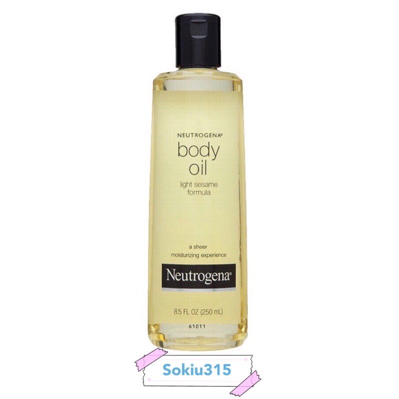 Dầu dưỡng thể Neutrogena Body Oil Light Sesame Formula 250ml