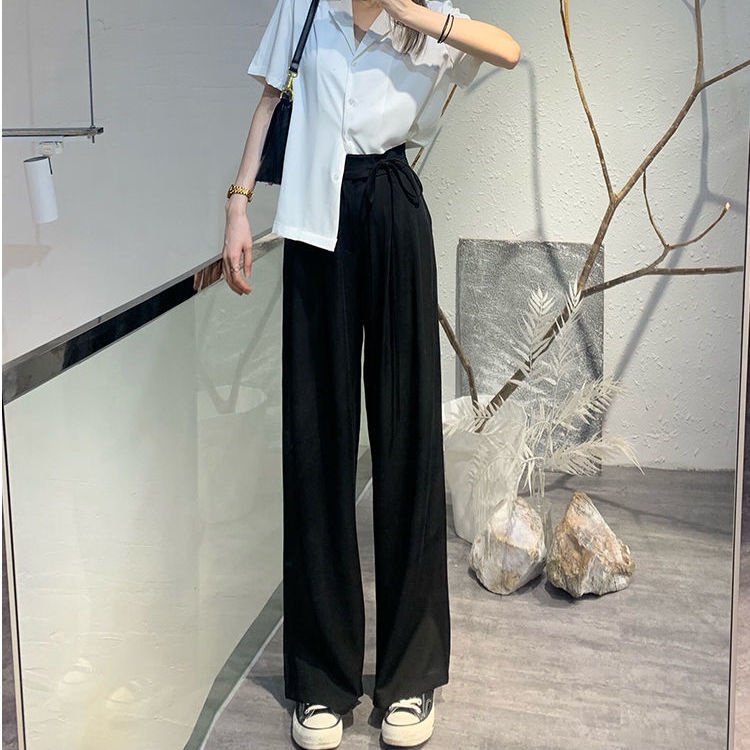 COZOK Quần dài ống rộng lưng cao thời trang cho nữ