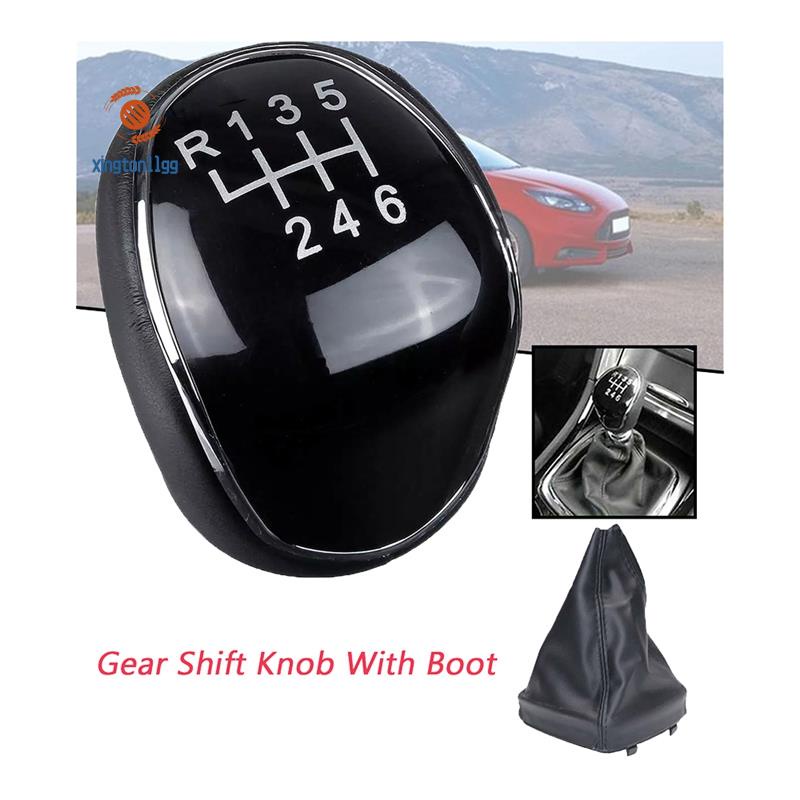 Bọc Da 6 Tốc Độ Cho Núm Cần Số Xe Hơi Ford Mondeo IV S-MAX C-MAX Transit Focus MK3 MK4 Kuga