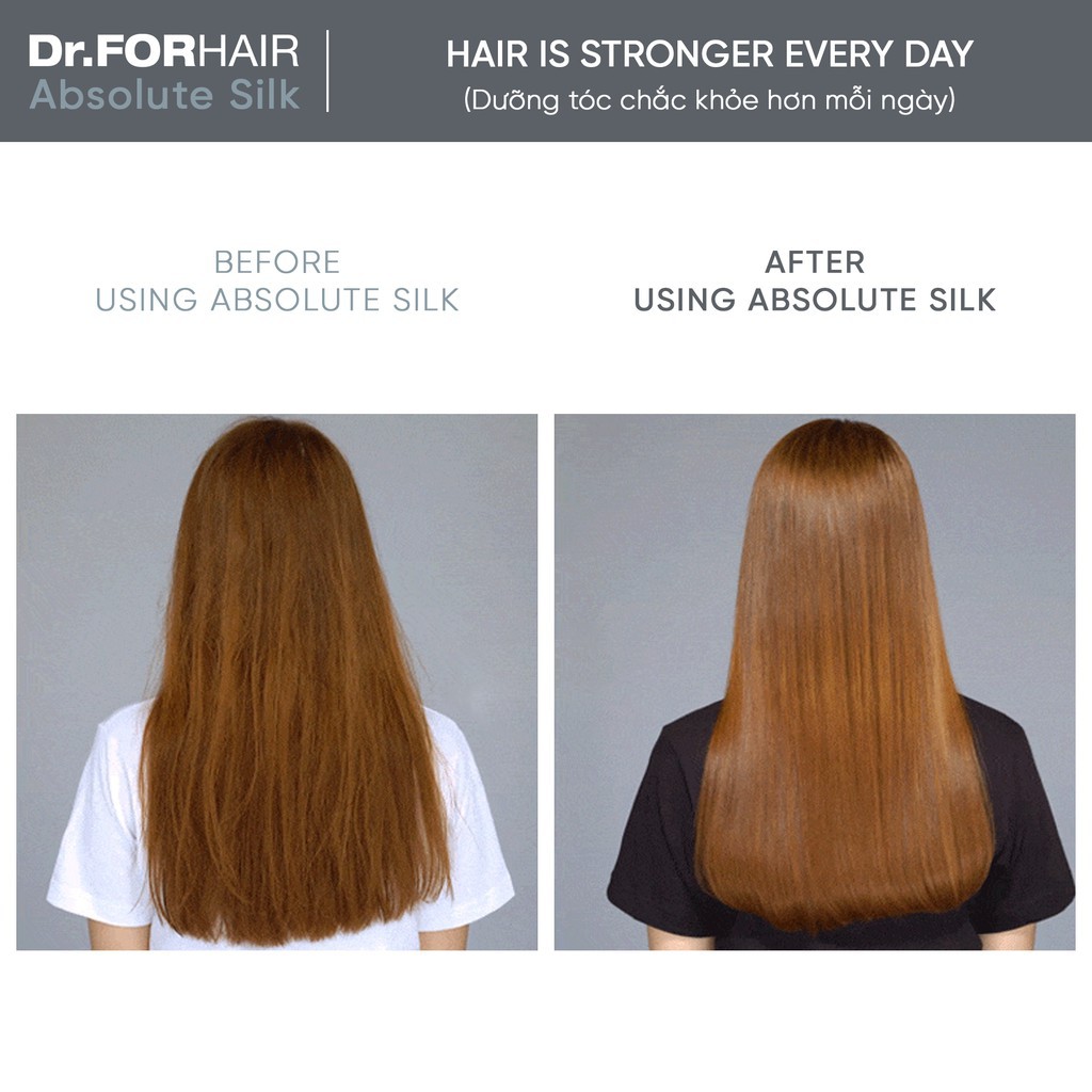 Bộ dầu gội xả dưỡng, giữ màu tóc nhuộm Dr.FORHAIR/Dr For Hair Absolute Silk 500ml/chai