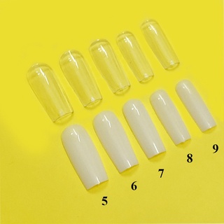 Móng úp HSM Lẻ Side Vuông, Bầu, Thang, Nhọn phom chuẩn [5,6,7,8,9] Mỗi Túi lẻ side 40 Móng