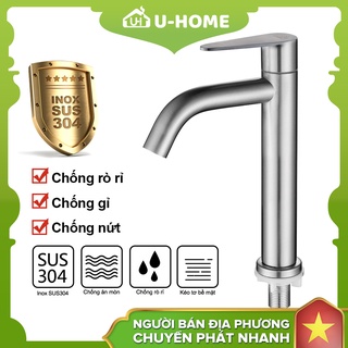 U-home vòi phòng tắm bồn rửa tay thép không gỉ sus304 vanity đơn vòi lạnh