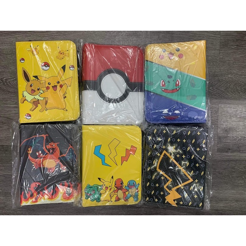Sổ đựng card , album da sưu tập thẻ bài Pokemon Yugioh Hàn quốc Card anime