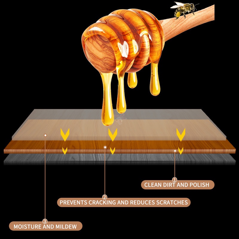 Sáp ong gỗ tự nhiên đánh bóng đồ nội thất đa năng kèm muỗng
