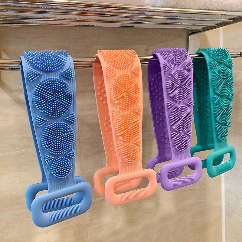 Cọ lưng DÀI SILICON matxa tiện lợi, dây cọ tắm silicon
