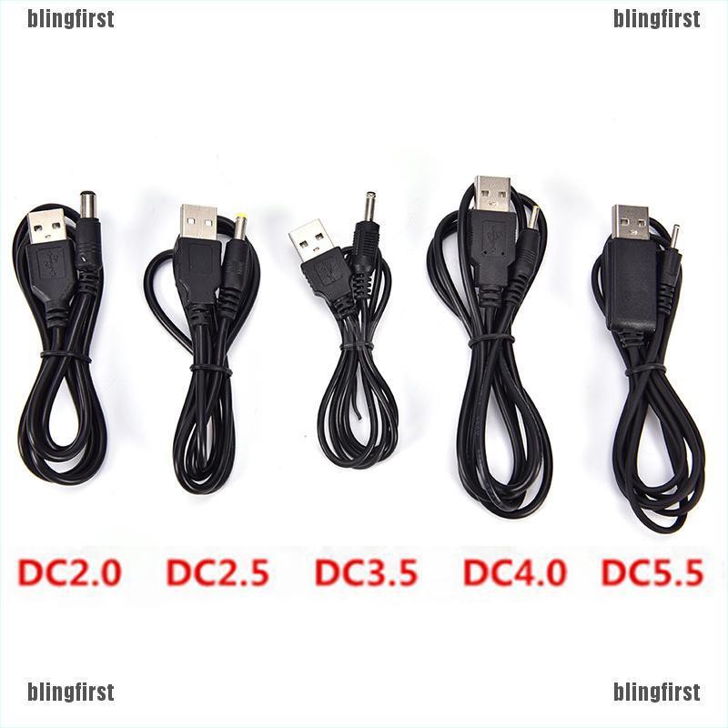 Cáp sạc DC 5V chuyển đổi cổng USB-A thành giắc cắm 2.0-5.5mm