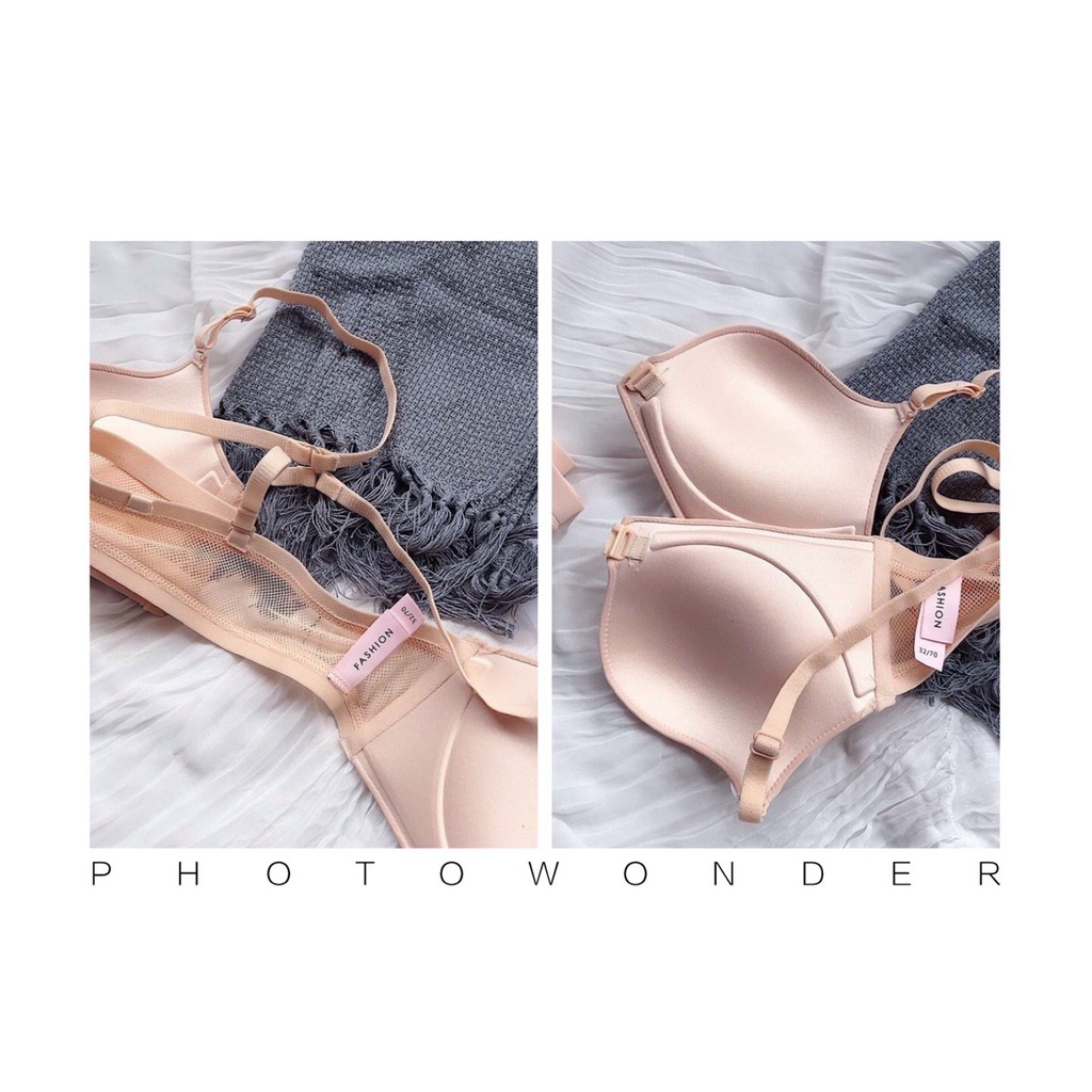 Set đồ lót nữ ❤️FREESHIP❤️ Bộ đồ lót đúc su trơn cài trước - Áo lót nữ không gọng siêu nâng đẩy ngực tạo khe | BigBuy360 - bigbuy360.vn