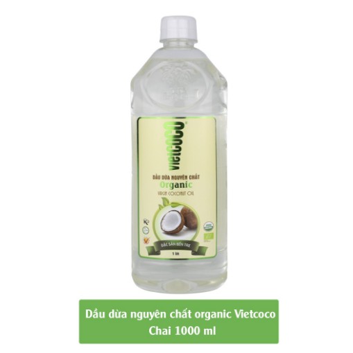 [Chai Pet 1 lít] Dầu Dừa 100% Nguyên Chất Organic Vietcoco | BigBuy360 - bigbuy360.vn