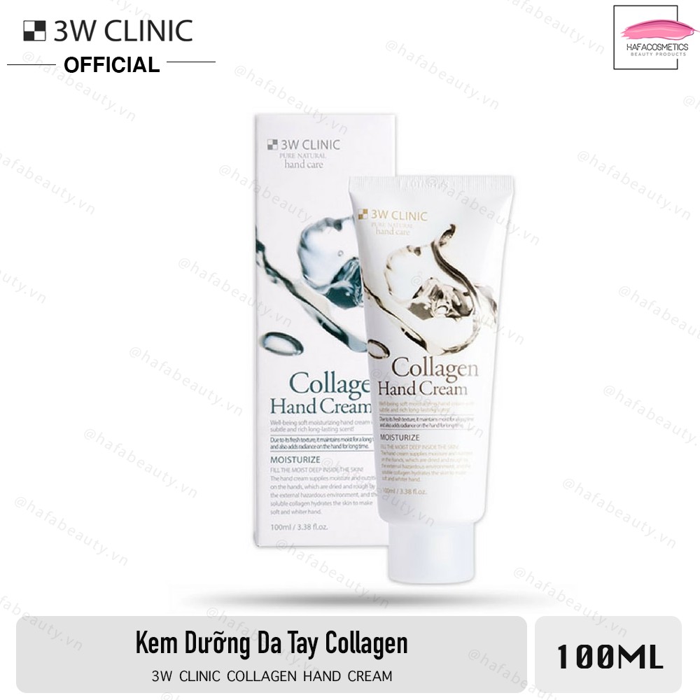 Kem Dưỡng Da Tay Collagen 3W Clinic Collagen Hand Cream 100ml