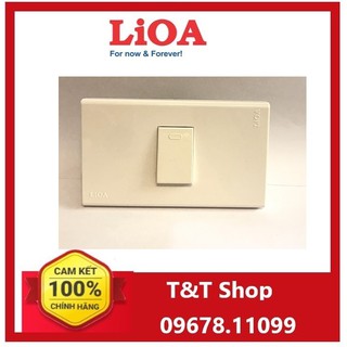 Mặt công tắc 1 chiều 2 cực âm tường concept Lioa