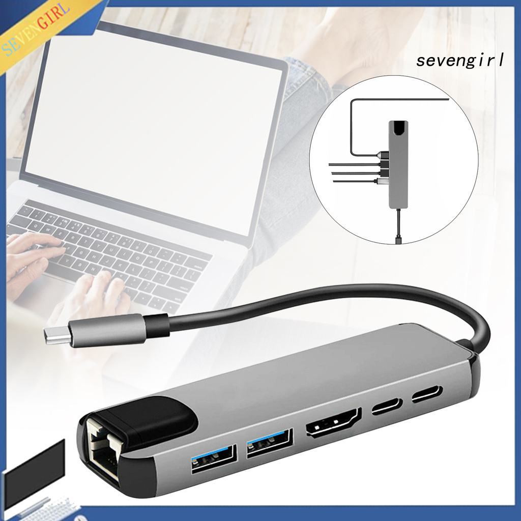 Bộ Chia Cổng Usb 6 Trong 1 Type-C 4k Hdmi-Compatible Rj45 Ethernet Lan Cho Nintendo Switch | BigBuy360 - bigbuy360.vn