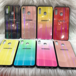Samsung Galaxy A20 Ốp lưng mặt kính cường lực 7 màu cao cấp