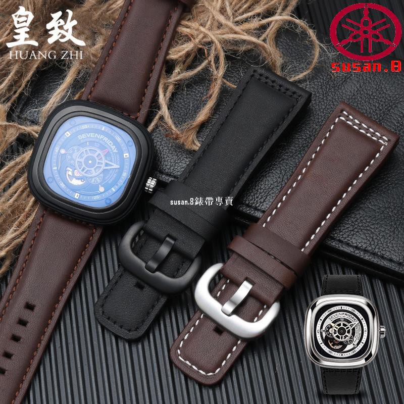 Sevenfriday Dây Da Đồng Hồ Đeo Tay Seven Week5 28mm Thời Trang Cho Nam