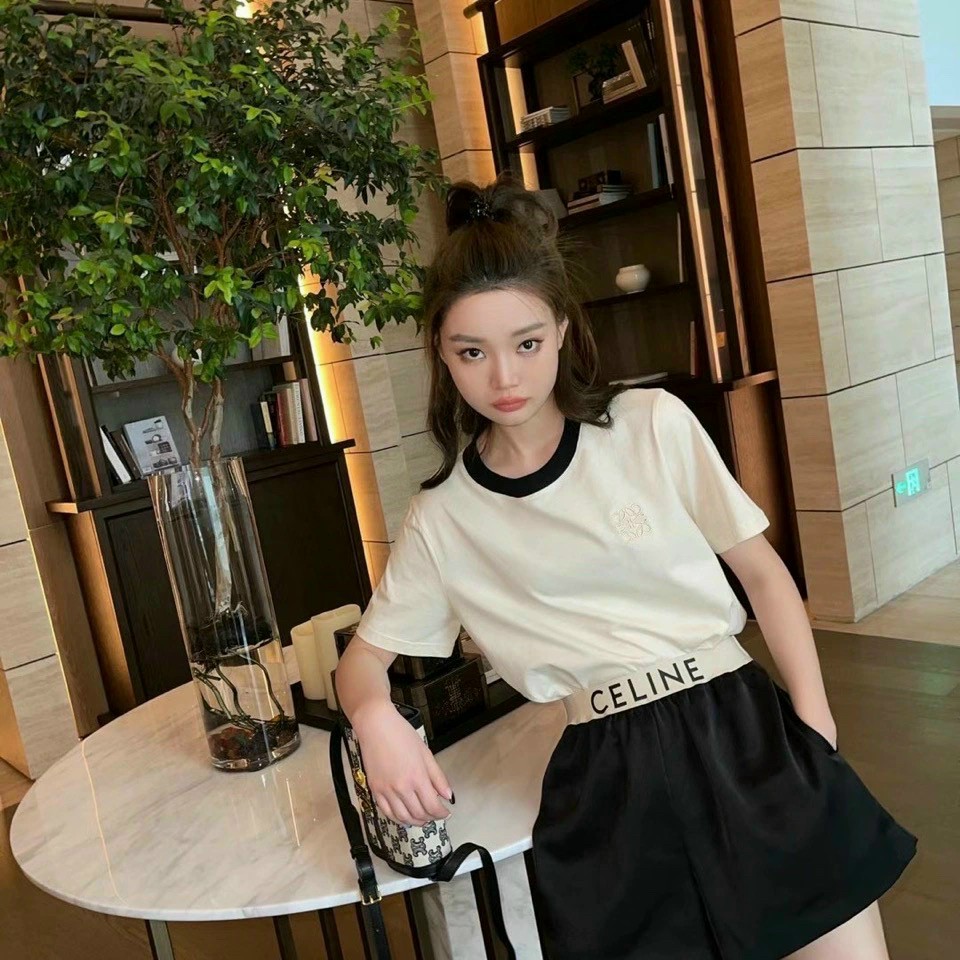 Quần short lụa bo chân cạp chũ viền