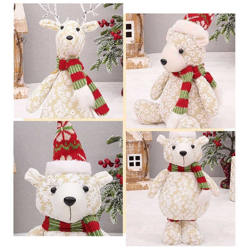 Búp Bê Nhồi Bông Handmade Dễ Thương Dùng Trang Trí Giáng Sinh