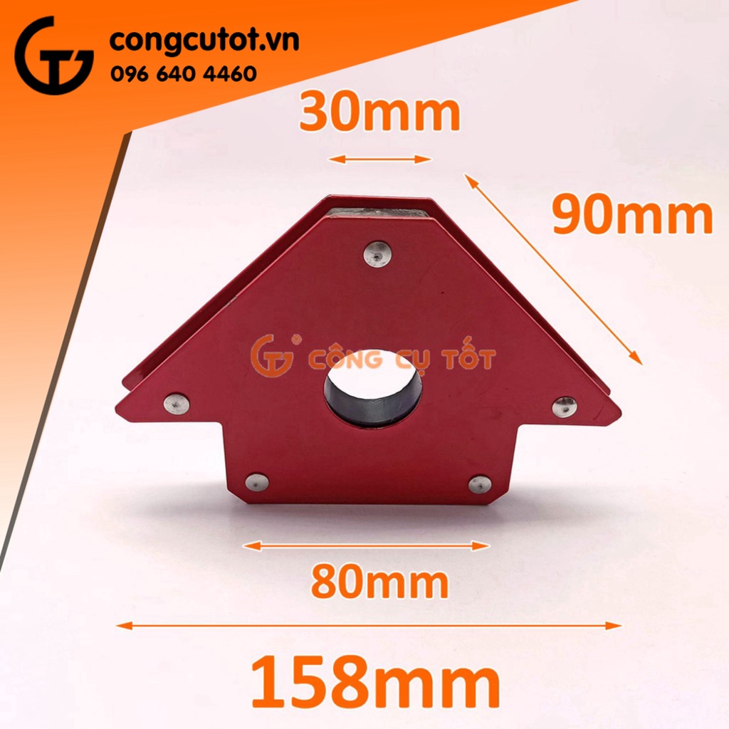 Ke góc nam châm 4 inch lực hút nhẹ 2kg để hàn sắt lá tấm mỏng