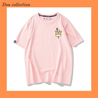 [Dou Collection] Áo Thun Nữ Tay Ngắn Icon Họa Tiết Hươu Cao Cổ  Hàn Quốc - Unisex - Cotton - Mã AT026