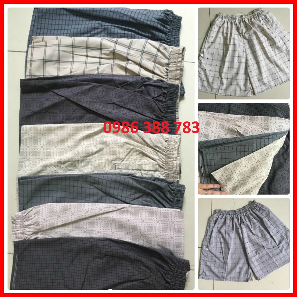 Quần short nam trung tuổi, Quần đùi kẻ caro