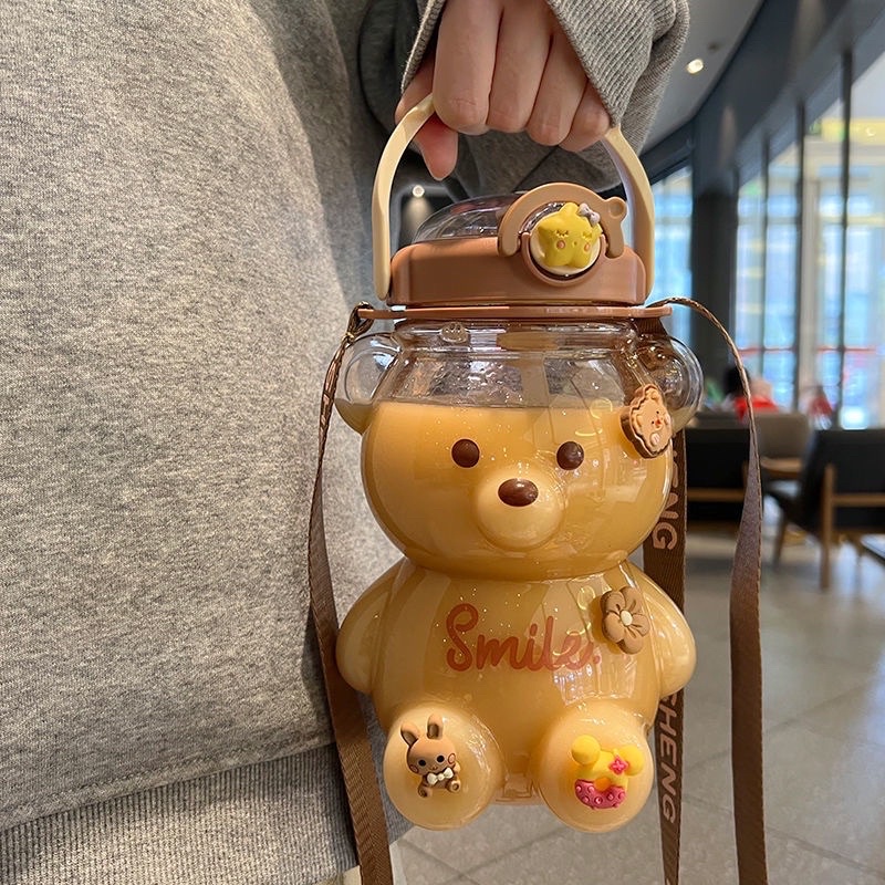 BÌNH ĐỰNG NƯỚC HÌNH GẤU KUTE SIÊU DỄ THƯƠNG DUNG TÍCH 1,1lit