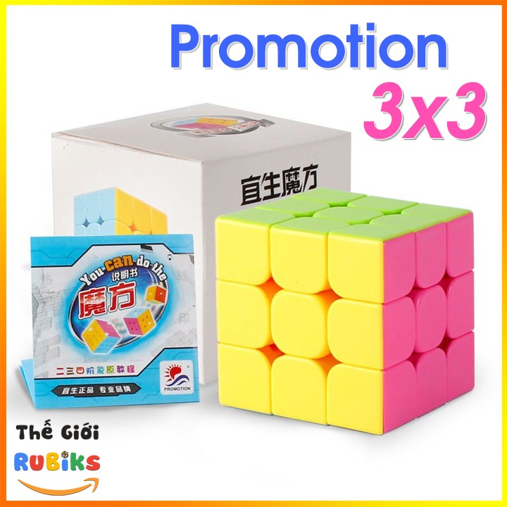 Rubik 3×3 Promotion Màu Hồng Stickerless Cao Cấp. Đồ Chơi Rubic Siêu Trơn Bền Đẹp.