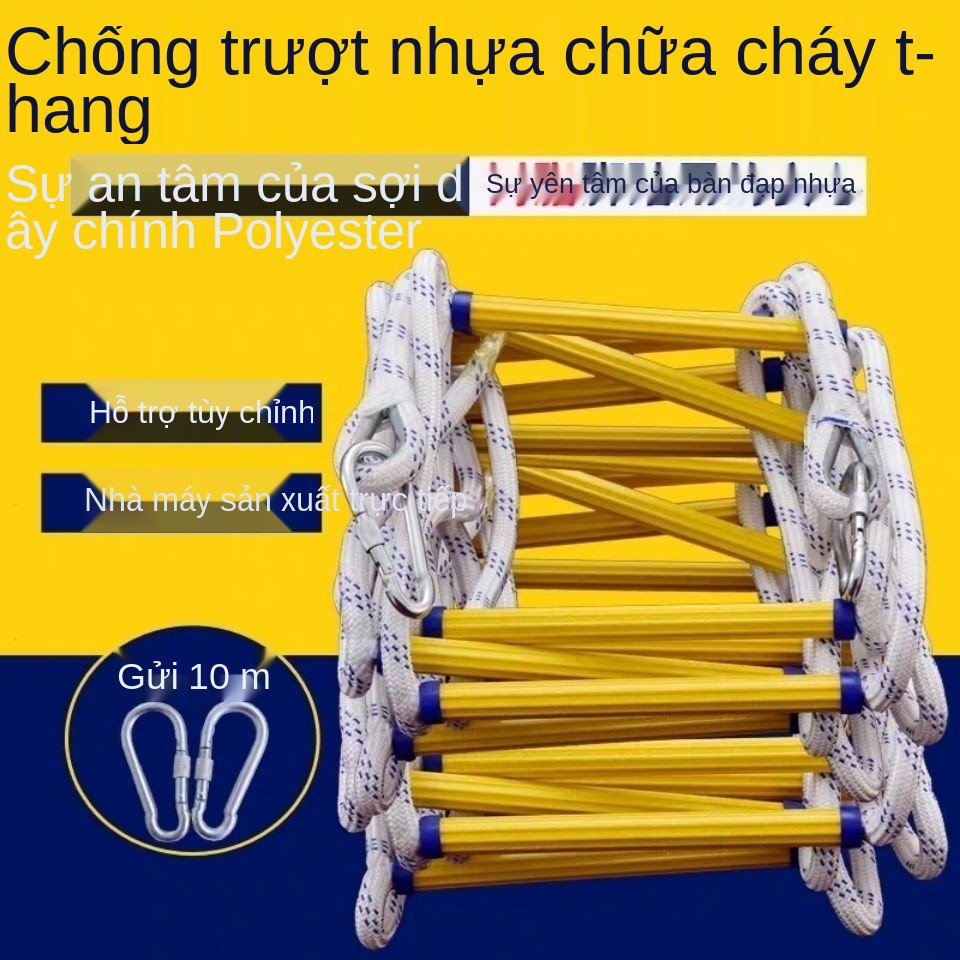 Kỹ thuật thang thoát hiểm dây chống trượt trong nhà ngoài trời leo làm việc trên không