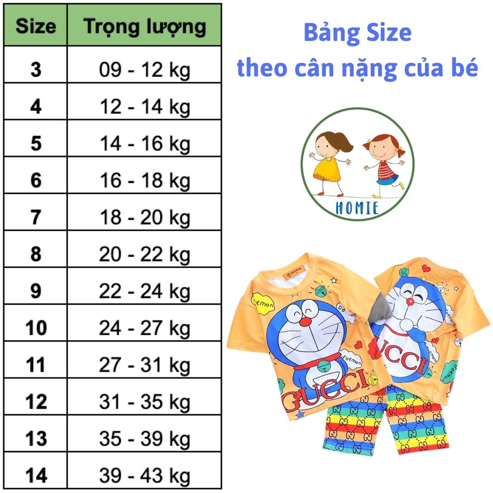 Set Đồ Bộ Mặc Nhà Cho Bé Gái Vải Thun Lạnh 3D Quần Áo Trẻ Em Size Nhí Đại 9-43 Kg In Hoạt Hình Siêu Bền Đẹp Homie Kids