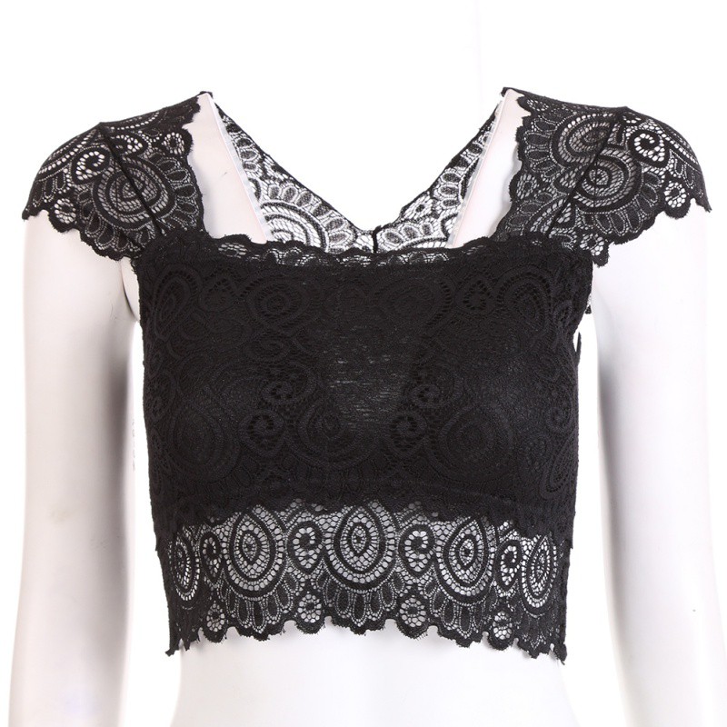 FREESHIP ĐƠN 99K_ Women's Lace Wide Shoulder Strapless Vest | BigBuy360 - bigbuy360.vn