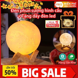Máy phun sương kiêm đèn ngủ hình quả địa cầu - máy phun sương tạo độ ẩm cao cấp💥Siêu hot💥