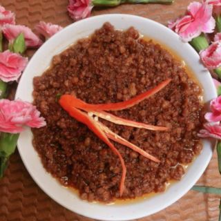 Mắm tép trưng thịt Cô Chòn.