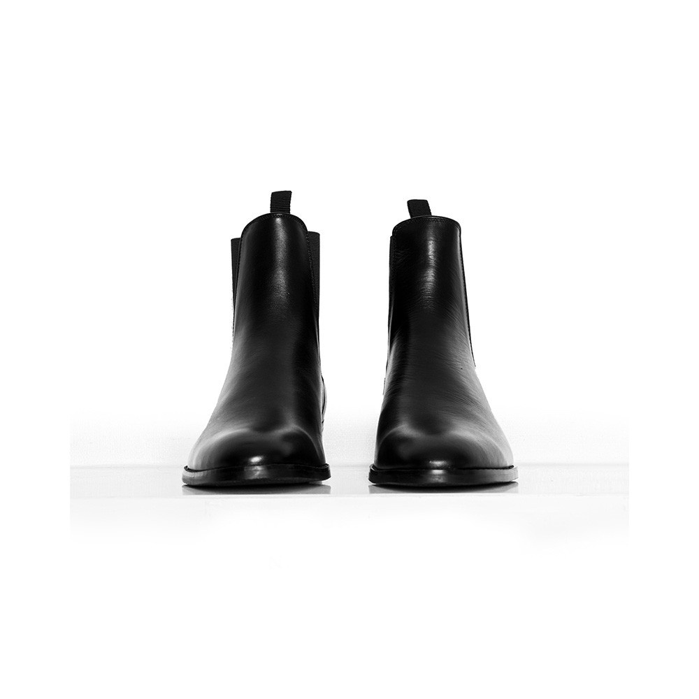 Giày Boots thời trang nam phong cách Heels Chelsea Boots chất liệu da bò nguyên tấm đế cao su đúc nhiệt tăng 4.5cm | BigBuy360 - bigbuy360.vn
