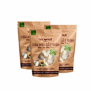 Combo 3 Gói Cơm dừa sấy giòn VICONUT 30g