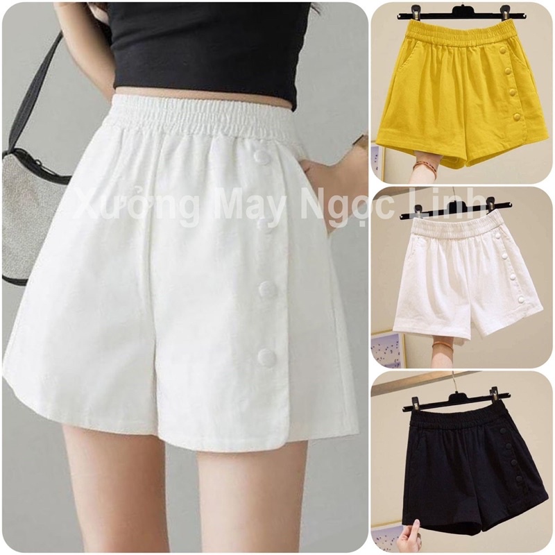 [Mã FAMARAL1 giảm 10K đơn 50K] Quần short đũi 4 khuy bọc_Quần đùi đũi cúc bọc siêu hot_m029