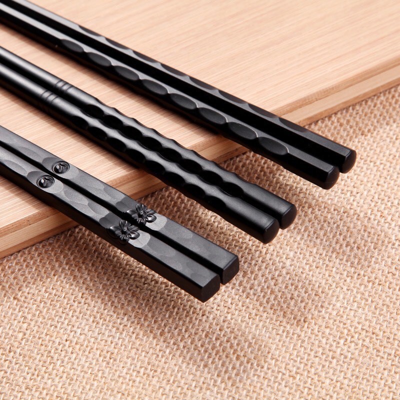 Bộ 10 đôi đũa nhựa cao cấp kiểu dáng sang trọng, đũa nhựa ăn cơm kháng khuẩn chịu nhiệt chống trơn cực tốt